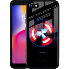 Накладка Luminous Glass Case Xiaomi Redmi 6A (Captain America)