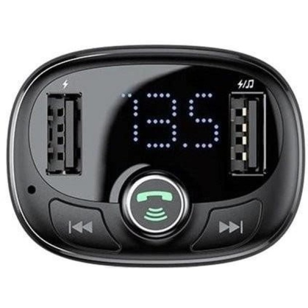 FM - модулятор Baseus S-09 Standart 2USB (Чёрный) CCMT000001 FM - модулятор Baseus S-09 Standart 2USB (Чёрный) CCMT000001
