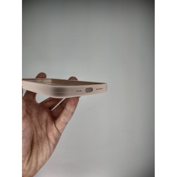 Силіконовий оригінальний чохол RoundCam для Apple iPhone 13 (08) рожевий пісок.