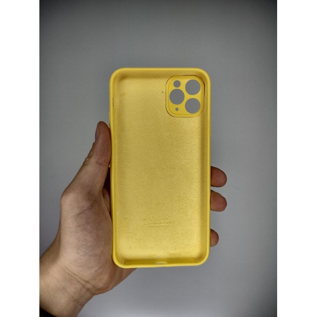Оригінальний круглий чохол для Apple iPhone 11 Pro Max (63) Силікон, канарковий жовтий