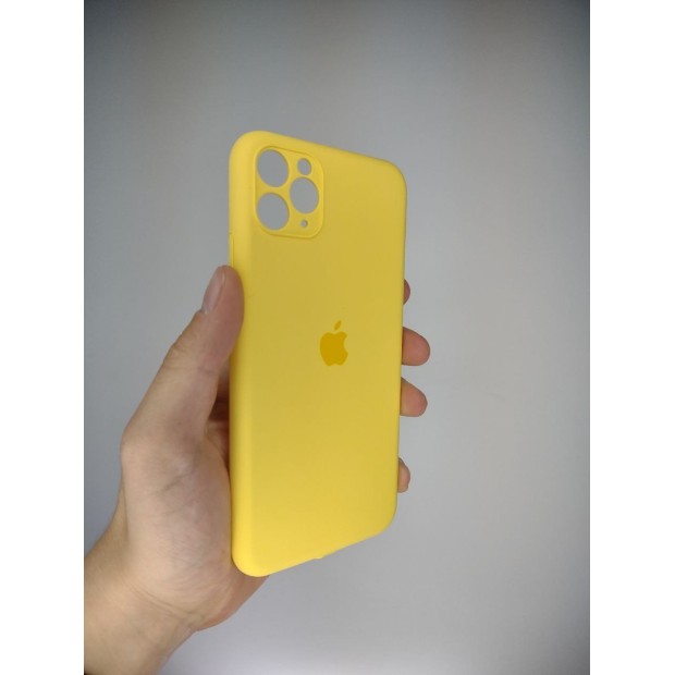 Оригінальний круглий чохол для Apple iPhone 11 Pro Max (63) Силікон, канарковий жовтий