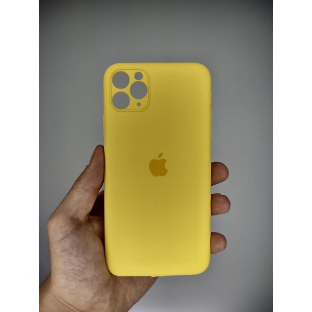 Оригінальний круглий чохол для Apple iPhone 11 Pro Max (63) Силікон, канарковий жовтий