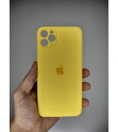Оригінальний круглий чохол для Apple iPhone 11 Pro Max (63) Силікон, канарковий ..
