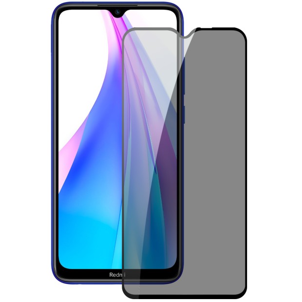 Защитное стекло 5D Privacy HD Xiaomi Redmi Note 8T Black