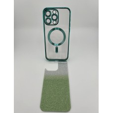 Чохол UMKU Glitter Shining with MagSafe Apple iPhone 15 Pro Max (Green)