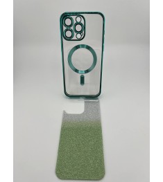 Чехол UMKU Glitter Shining with MagSafe Apple iPhone 15 Pro Max (Green)