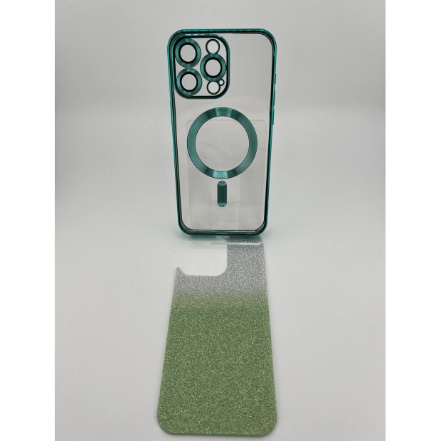 Чохол UMKU Glitter Shining with MagSafe Apple iPhone 15 Pro Max (Green)