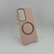 Накладка Metal Camera with MagSafe для Samsung Galaxy S24 (Персиковий)