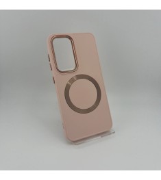 Накладка Metal Camera with MagSafe для Samsung Galaxy S24 (Персиковий)