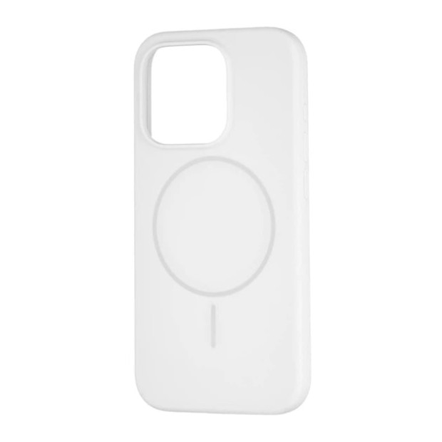 Силикон Original Round Case with MagSafe Apple iPhone 15 Pro (06) White
