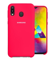 Силикон Original 360 Case Logo Samsung Galaxy M20 (Малиновый)