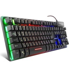 Клавіатура дротова ігрова Real-El Gaming 8700 (Чорна)