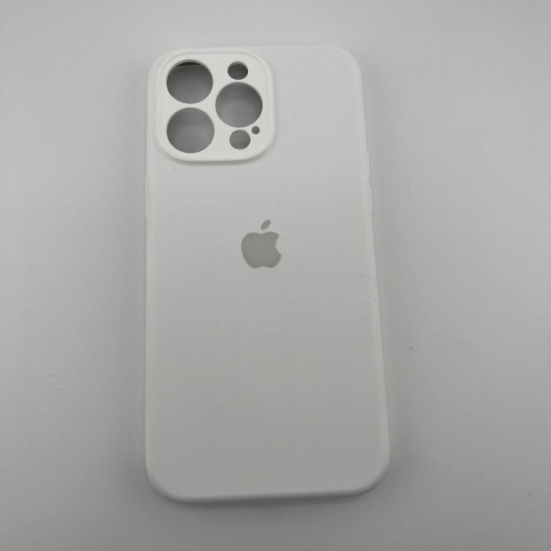 Силіконовий оригінальний чохол RoundCam для Apple iPhone 15 Pro Max (06) Білий