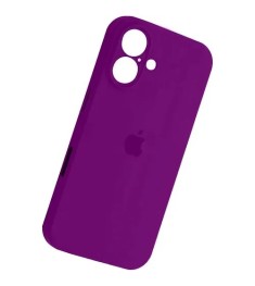 Силіконовий чохол Original RoundCam для Apple iPhone 16 (28) баклажанового кольо..