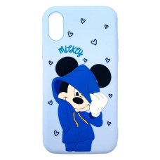 Силікон Disney Mickey Apple iPhone XS Max (Світло-блакитний)