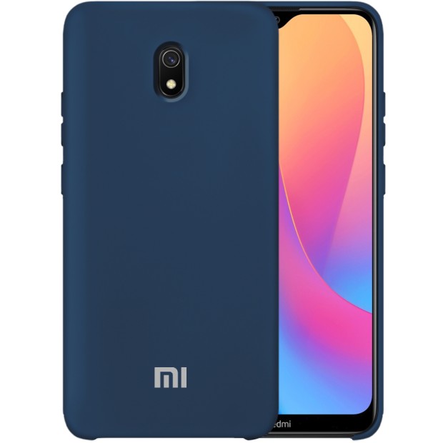 Силикон Original Case Logo Xiaomi Redmi 8A (Тёмно-синий)