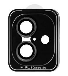 Захисне скло на камеру iLera FocusPro Lens для Apple iPhone 16  /  16 Plus (чорн..