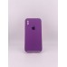 Чохол для iPhone X / XS з колекції Silicone Original Square RoundCam (Баклажановий)