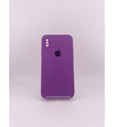 Чохол для iPhone X / XS з колекції Silicone Original Square RoundCam (Баклажанов..