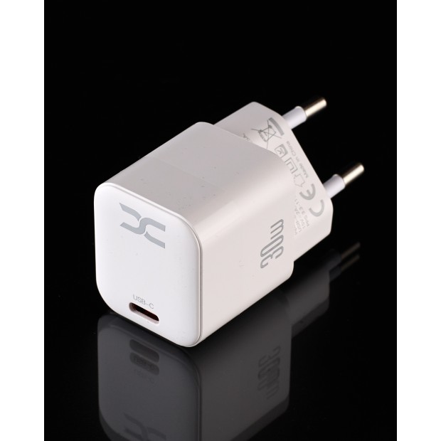 СЗУ-адаптер DC CA-F06 GaN 30W (1Type-C) (Белый) D