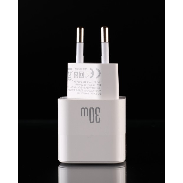 СЗУ-адаптер DC CA-F06 GaN 30W (1Type-C) (Белый) D