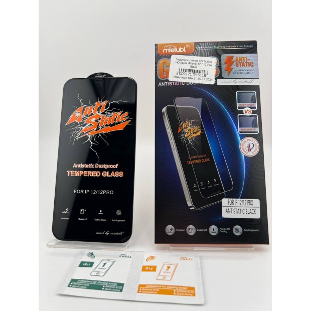 Захисне скло 5D Statica HD для Apple iPhone 12 / 12 Pro Чорне Захисне скло 5D Statica HD для Apple iPhone 12 / 12 Pro Чорне
