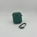 Чохол для навушників Full Silicone Case with Microfiber Apple AirPods (66) Малахіт