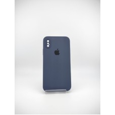Силіконовий чохол оригінальний квадратний RoundCam для Apple iPhone X  /  XS (09) Midnight Blue