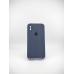Силіконовий чохол оригінальний квадратний RoundCam для Apple iPhone X  /  XS (09) Midnight Blue