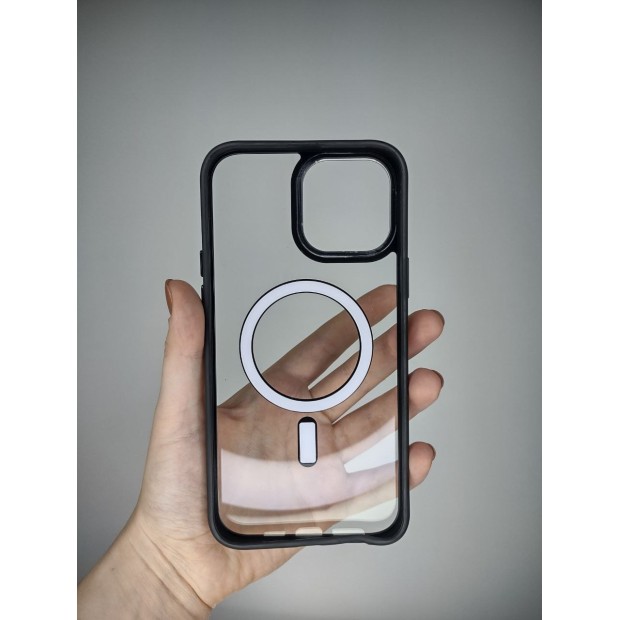 Totu Clear Magsafe Case for Apple iPhone 13 Pro Max (Black)