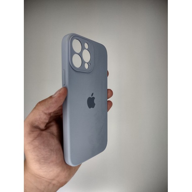 Силіконова оригінальна кругла камера Apple iPhone 13 Pro Max (світло-синій)