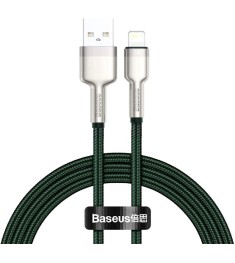 USB-кабель Baseus Cafule Metal Data 2.4A (1м) (Lightning) (Зелений) CALJK-A06