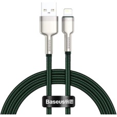 USB-кабель Baseus Cafule Metal Data 2.4A (1м) (Lightning) (Зелений) CALJK-A06