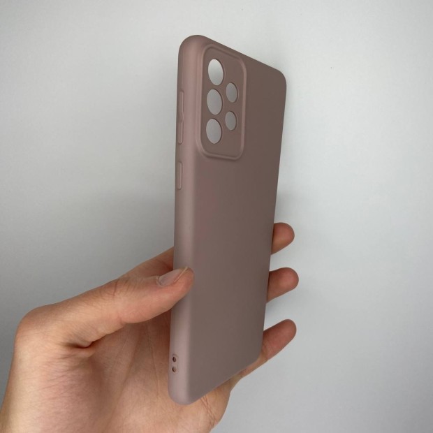 Силіконовий оригінальний чохол 360 для Samsung Galaxy A73 5G (ShutCam) (Темно-пудровий)