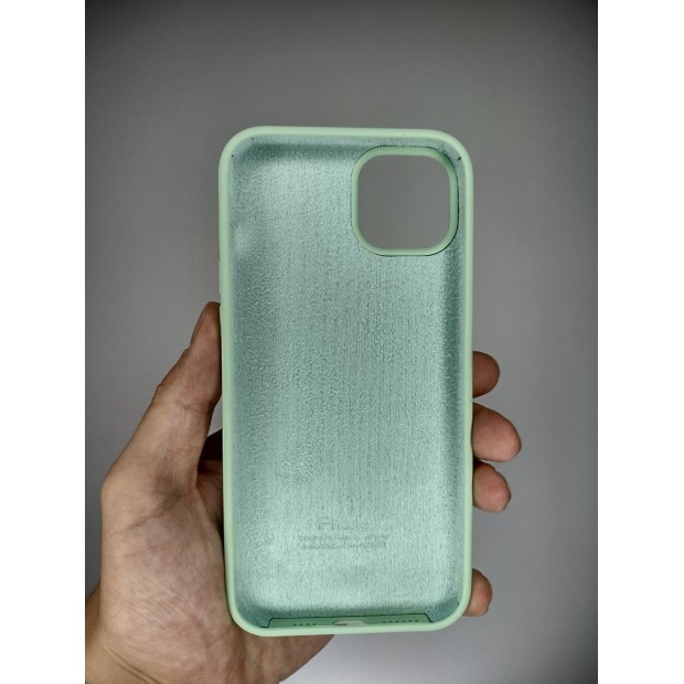 Силіконовий оригінальний чохол для Apple iPhone 15 Plus (Фісташковий)