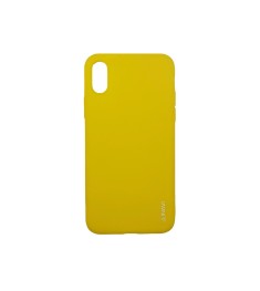 Силіконовий чохол iNavi Color для iPhone X  /  XS (жовтий)