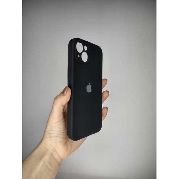 Силіконовий оригінальний чохол RoundCam для Apple iPhone 14 Plus (07) Чорний