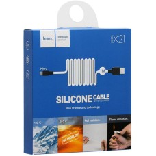 USB-кабель Hoco Silicone X21 (MicroUSB) (черно-белый) USB-кабель Hoco Silicone X21 (MicroUSB) (черно-белый)