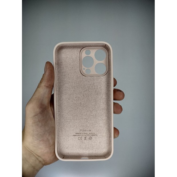 Силикон Original RoundCam Case Apple iPhone 14 Pro Max (08) Pink Sand