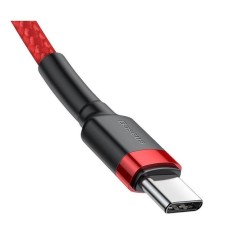 USB-кабель Baseus серії Cafule 60W (2м) Червоний (Type-C на Type-C) CATKLF-H09