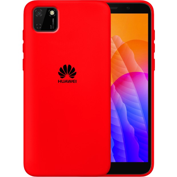 Силіконовий чохол Original 360 Case Logo для Huawei Y5P (Червоний)