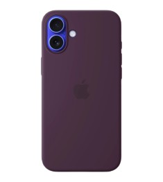 Силіконовий чохол з MagSafe для Apple iPhone 16 Plus (сливовий) (оригінальний)