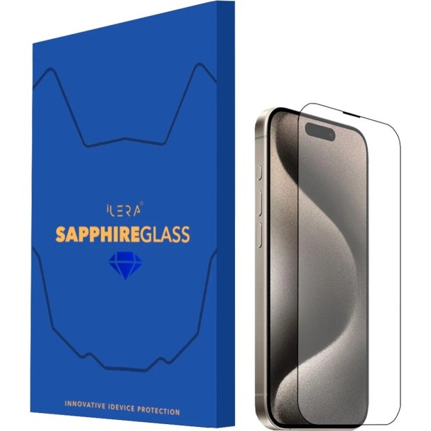 Защитное стекло iLera Sapphire Ultra+ Glass Apple iPhone 15 (Black) iLSPDL+15