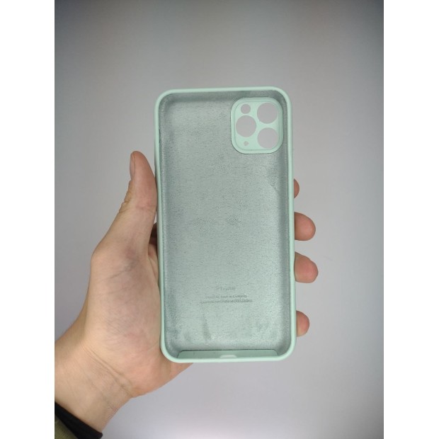 Силіконовий оригінальний чохол RoundCam для Apple iPhone 11 Pro Max (21) Бірюзовий.