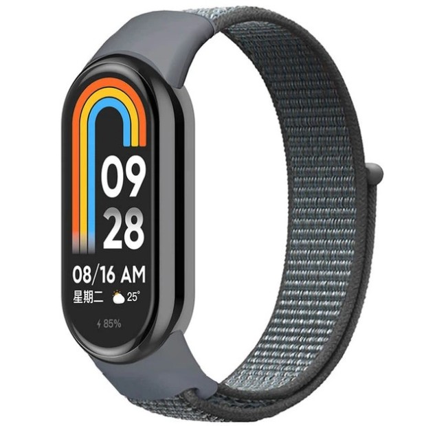 Ремінець на липучці Velcro для Xiaomi Mi Band 8 / Mi Band 9 / Mi Band 10 (Сірий) Ремінець на липучці Velcro для Xiaomi Mi Band 8 / Mi Band 9 / Mi Band 10 (Сірий)