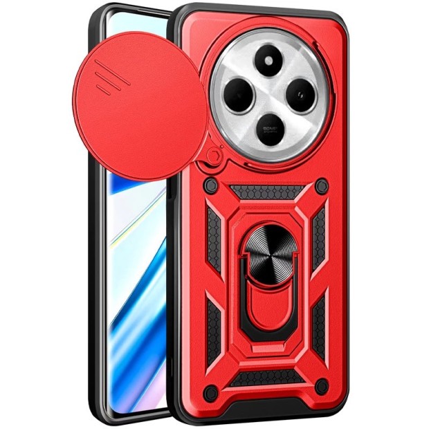 Чохол-накладка Ring Serge Armor Case для Xiaomi Redmi 14C 4G  /  Poco C75 (захист камери) (Червоний)