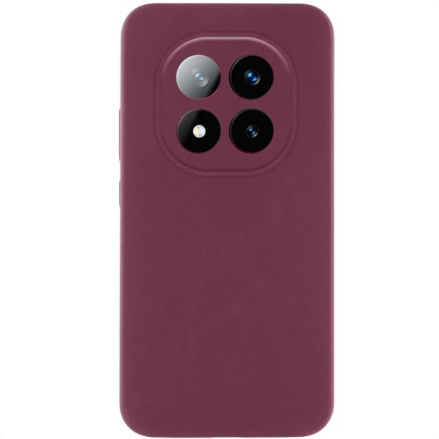 Силікон оригінальний преміум Xiaomi Redmi Note 14 Pro (ShutCam) (Бордовий)