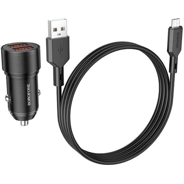 АЗУ Borofone BZ19 Wisdom 2USB 3.0 (Чёрный)
