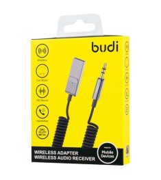 USB-адаптер Bluetooth Приймач Budi USB3.0 - 3.5мм AUX (Чорний) DC228UA15B U
