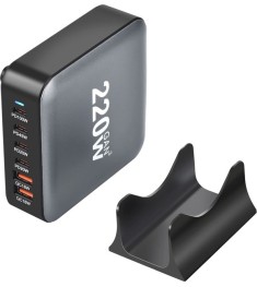 СЗУ-адаптер XoKo QC-220 Gan3 220W (2USB / 4Type-C) (Чёрный) QC-220